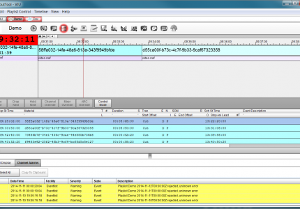 Harmonic Playout Tool Harmonic's playout tool for monitoring channel events and errors.